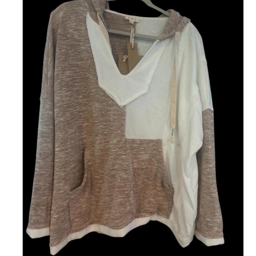 POL Contrasting color block Hoodie NWT
